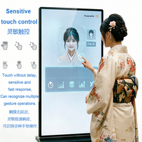 Kiosco Digital Interactivo de 86 Pulgadas 4K con Pantalla Completa, Android AI, Humanoide Virtual, Micrófono Integrado para Hotel, Centro Comercial, Ascensor y Vestíbulo