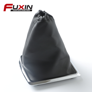 Funda Protectora para Palanca de Cambios de Coche, de Cuero PU Negro con Marco Cromado, Repuesto para <span class=keywords><strong>Ford</strong></span> <span class=keywords><strong>Focus</strong></span> 2005-2012 - Product Image 1