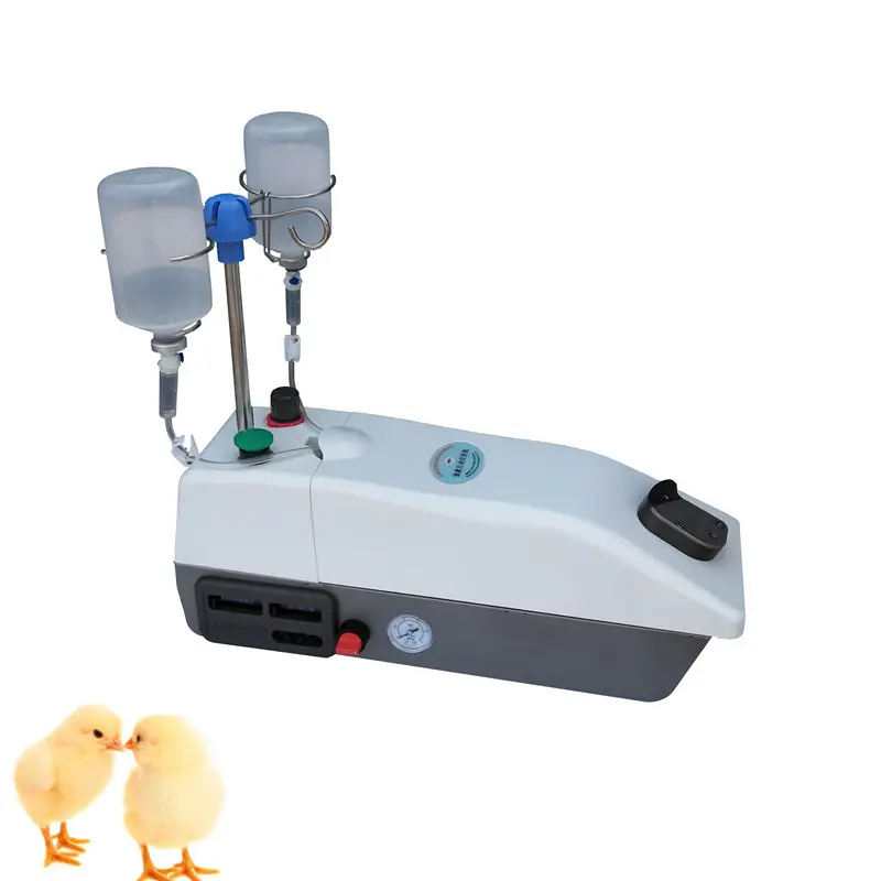 Chick Vaccine Continuous Syringe Pneumatic Marek Chickling Automatic Machine Customize Inject Duck Goose Hatchery Breeder Farm