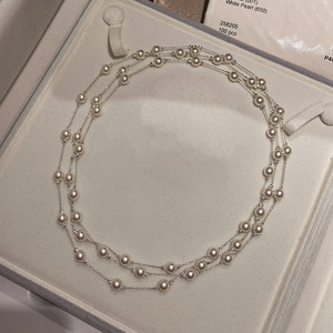 Collana Multistrato con Perle Imitate ad Alta Lucentezza, Catena di Perline Impilabile in Acciaio Inossidabile, Gioielli Moda Donna - Product Image 2