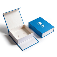 Boîte cadeau rigide personnalisée en forme de livre bleu, boîte de style livre rectangulaire de luxe pour emballages cadeaux de mariage ou de cosmétiques