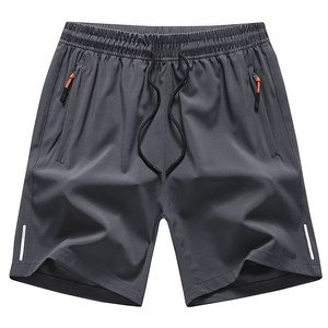 Zomerse casual snel drogende ijszijde <span class=keywords><strong>shorts</strong></span> met rits voor heren, sport <span class=keywords><strong>shorts</strong></span> voor hardlopen, wijde rechte knielange <span class=keywords><strong>shorts</strong></span> - Product Image 4
