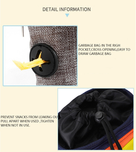 Bolsa portátil <span class=keywords><strong>de</strong></span> alta capacidad <span class=keywords><strong>para</strong></span> entrenamiento al aire libre, bolsa <span class=keywords><strong>de</strong></span> aperitivos <span class=keywords><strong>para</strong></span> <span class=keywords><strong>perros</strong></span> con <span class=keywords><strong>correa</strong></span> extraíble - Product Image 6