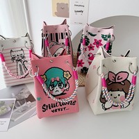 Sac fourre-tout à bandoulière en polyester tricoté vintage, avec fermeture magnétique et motif floral, modèle 2026, version améliorée en usine