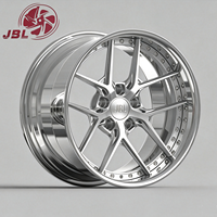 Nouvelles jantes forgées deux pièces de 18 à 26 pouces, 25 mm, finition polie miroir, large bord, 5x112 5x120, adaptées au tuning des voitures particulières