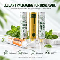 Tube de dentifrice bicolore en aluminium-plastique avec bouchon à vis, impression UV, couleur contrastée, emballage visuel tendance