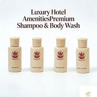 Petite bouteille de shampoing personnalisé et nettoyant pour le corps, article de luxe jetable à forte demande pour les marques de shampoing des hôtels haut de gamme