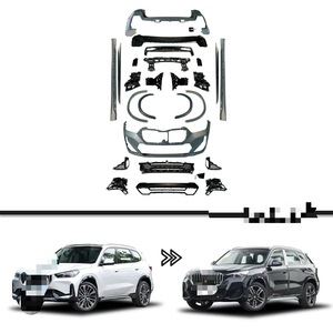 Para 23-24 <span class=keywords><strong>BMW</strong></span> <span class=keywords><strong>X1</strong></span> que rodea U12 Modificado <span class=keywords><strong>M</strong></span> Sports Parachoques delantero y trasero Kit de apariencia circundante Faros de red - Product Image 6