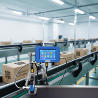 Imprimante à jet d'encre TIJ à convoyeur de bureau, codeur de date de lot automatique, machine d'impression, vitesse réglable pour le plastique et le métal