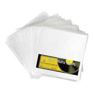 50 חבילות חומצה משלוח ברור ויניל שיא אחסון PP פלסטיק אספן מגן שרוולי עבור אלבום