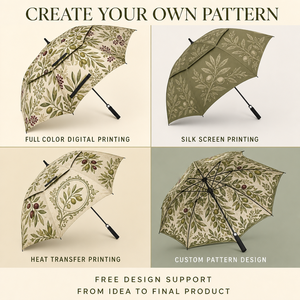 Parapluie de golf droit imprimé Olive Garden, grand parapluie coupe-vent pour l'extérieur, parapluie de golf personnalisé imprimé - Product Image 6