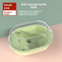 Bassin d'élevage pour tortues en plastique, écologique, durable, 5L, petite plateforme d'escalade, drainage par le fond, aquarium domestique