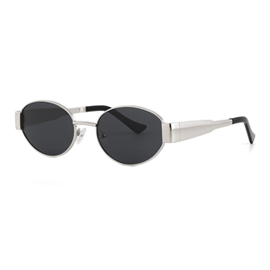 Gafas de Sol Ovaladas con Montura Metálica Completa, Lentes Degradadas, Protección UV400, Unisex, para Actividades Casuales al Aire Libre - Product Image 4