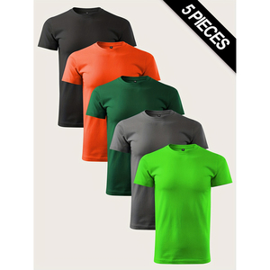 เสื้อยืดแขนสั้นสำหรับผู้ชายผ้าฝ้ายระบายอากาศได้ดีพิมพ์ลายลำลอง100% - Product Image 6
