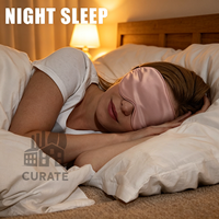Masque de sommeil en soie ou en satin avec logo personnalisé, bloquant la lumière, respirant, couvre-yeux, premier choix pour un cadeau d'anniversaire