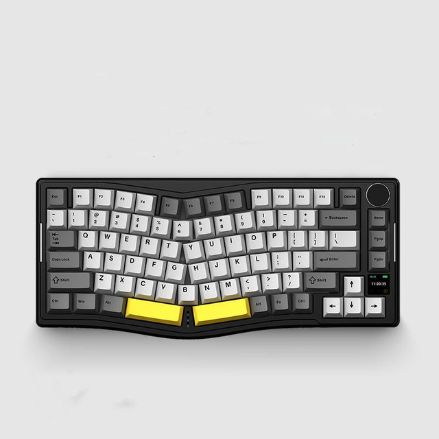 AKS075 BT 2.4G Wireless Mechanincal Keyboard Gasket Structure VIA Color Screen RGB Customized 75% Layout for PC Laptop