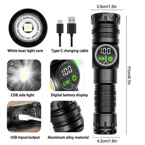 Xách tay COB ánh sáng làm việc Kính thiên văn zoom dẫn đèn pin USB có thể sạc lại mạnh mẽ từ ngoài trời Câu Cá Đi Bộ Đường Dài cắm trại khẩn cấp - Product Image 2