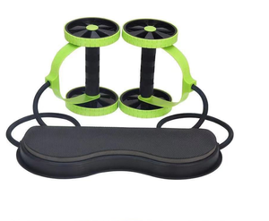 Esercitatore dimagrante addominale con fascia di resistenza a doppio rullo Fitness - Product Image 3