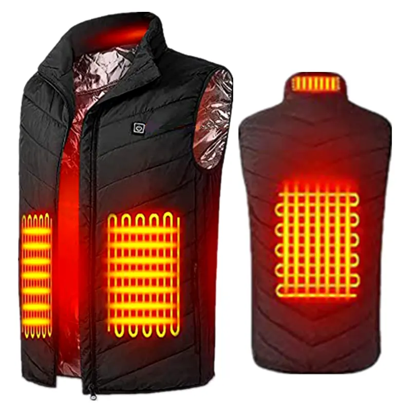 Amazon Winter Women Men USB Rechargeable Lightweight 2 4 11 Heating Areas Jacket Vest Outdoor Heated Waistcoat Thermal Clothing