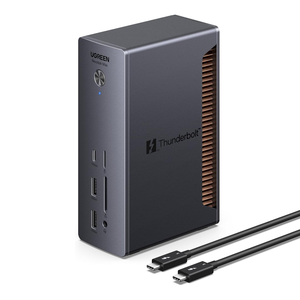 Base UGREEN <span class=keywords><strong>Thunderbolt</strong></span> 5, 13 en 1, Transferencia de 120 Gbps, Pantalla Única 8K, Pantalla Dual 6K a 60 Hz, Carga Máxima de 140 W, 2.5GbE, SD/TF 4.0 - Product Image 1