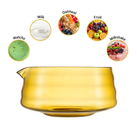 Ensemble d'accessoires pour le thé Matcha de sortie d'usine bol Chawan en verre fait à la main et fouet en bambou pour le café