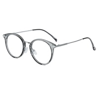 Lunettes optiques ultra-légères MS T1606 anti-lumière bleue, monture en métal pleine bordure, unisexe, grande monture, semi-titane