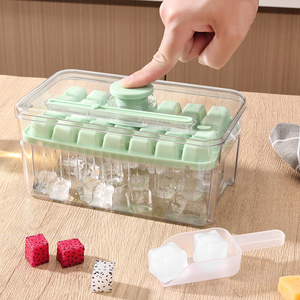 Bac à glaçons empilable et portable, moule en plastique à démoulage rapide avec pelle à glace - Product Image 1