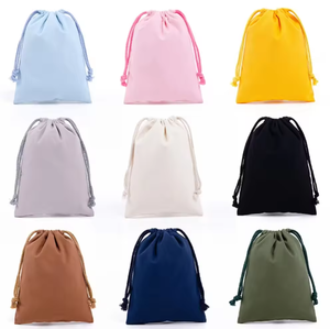 Bolsa de compras con cordón de algodón orgánico natural, promoción de venta caliente para la protección del medio ambiente, con logo. - Product Image 3