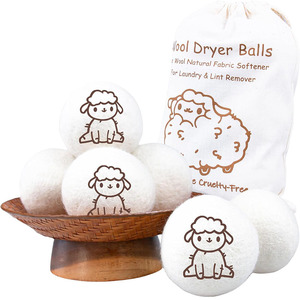 Produits en <span class=keywords><strong>laine</strong></span> <span class=keywords><strong>de</strong></span> Nouvelle-Zélande tendance, best-seller en 2025 aux États-Unis, biologiques, boules <span class=keywords><strong>de</strong></span> séchage en <span class=keywords><strong>laine</strong></span> XL 7 cm, lot <span class=keywords><strong>de</strong></span> 6, sac en coton, fabrication - Product Image 2