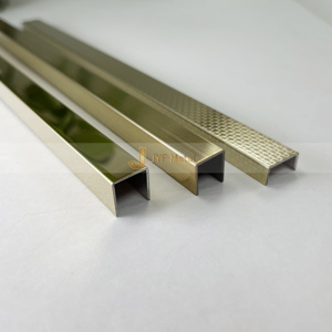 Decorative Stainless Steel <b>Tile</b> Edging Trim Wall Mirror U Shape Apartment Floor Waterproof Durable Contemporary Design JYFMETAL - Product Image 6