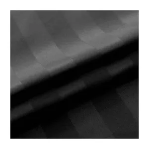 Mikrofiber tekstil dimi saten çizgili çarşaf için % 100% polyester kumaş rulo siyah rulo