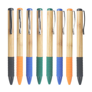 Stylo écologique en bois recyclé et biodégradable 2023, cadeau promotionnel, stylo à bille en bambou, stylo à bille rotatif en plastique - Product Image 2
