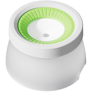 Bol à eau pour animaux de compagnie bicolore <span class=keywords><strong>blanc</strong></span> et vert, anti-déversement, avec anneau en silicone côtelé, étanche, flottant, pour chat et chien - Product Image 2