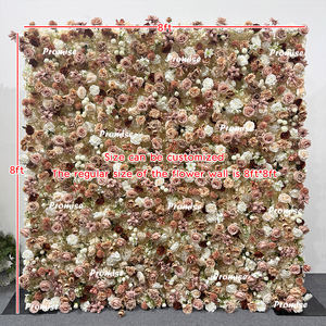 Décoration de mariage complète, ensemble de roses artificielles en soie couleur avoine, décorations murales pour mariage - Product Image 2