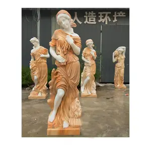 Scultura della statua della ragazza del sesso della pietra di marmo bianco di stile europeo di progettazione della casa della decorazione della statua della donna