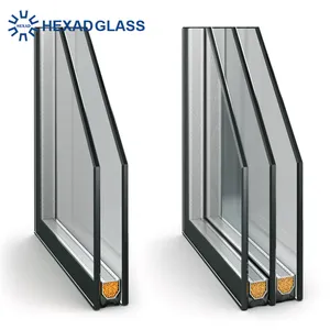 وحدات الزجاج العازل الفضي المفرغ IGU DGU الزجاج المزجج المزدوج للجدار والستارة الزجاجية معزولة منخفضة-E الفردية المزدوجة والثلاثية