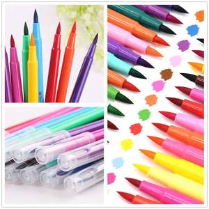 Boîte en plastique contenant 24 couleurs de feutres à pointe pinceau pour aquarelle - Product Image 3