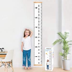 Tabla de altura de crecimiento del bebé, regla de entrega, decoración de pared para niños, tabla de crecimiento de altura extraíble de lienzo, 79 "X 7,9" - Product Image 6