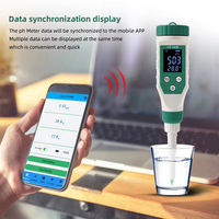 Verlicht LCD-scherm Bluetooth PH-meter ATC Hoge Nauwkeurigheid PH-tester voor huid, fruit en huidverzorgingsproducten