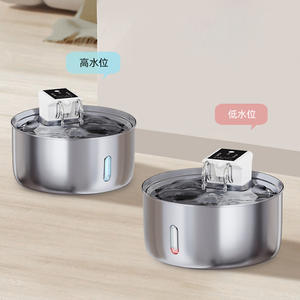 Fontaine à eau pour animaux de compagnie Furbo en acier inoxydable, grande capacité, avec lumière et niveau d'eau visible, pour chiens et chats - Product Image 2