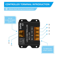 Contrôleur ESann LED Strip RF Touch Panel 30A haute puissance sans câblage 12V-24V monochrome double couleur RGB RGBW