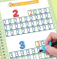 Cahier d'écriture éducatif pour enfants Groove Calligraphy, impression offset, reliure spirale, papier durable, livres pour enfants