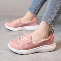 Chaussures plates pour femmes grande taille, style princesse, faciles à enfiler, respirantes, légères, décontractées, à lacets, pour l'hiver, pour étudiantes