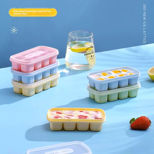Moule à glaçons d'été en silicone, mini, à fond souple, facile à démouler, pour la fabrication maison de glaces, avec couvercle - Product Image 4