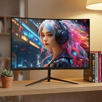 Moniteur de bureau 23,8 pouces en gros, écran LCD VA 1920x1080 75Hz pour ordinateur de bureau et entreprise