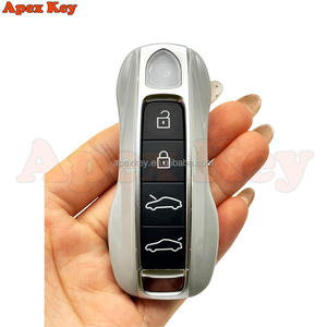 Étuis de clés de remplacement gris de haute qualité et élégants pour Porsche avec autocollants pour la création de cadres photo artistiques - Product Image 6