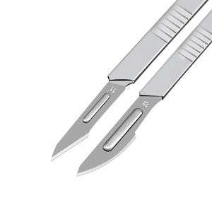 Juego de mangos de bisturí quirúrgico de acero inoxidable con cuchillas, instrumento médico para entrenamiento quirúrgico y disección - Product Image 3