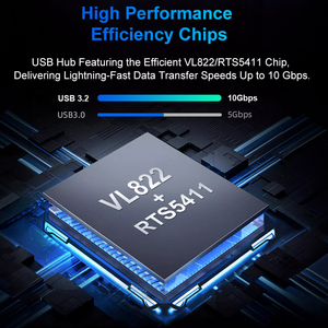 Thâm quyến 10 trong 1 <span class=keywords><strong>USB</strong></span> C HUB <span class=keywords><strong>7</strong></span> cổng 5Gbps + <span class=keywords><strong>3</strong></span> cổng 10Gbps tốc độ cao truyền dữ liệu Loại-C Docking Station cho máy tính MACBOOK - Product Image 3