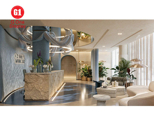 Modern Hair Salon Furniture with LED Lighting | Custom Luxury Beauty Hair Shop Interior Design & Fashion Spa Beauty Salon Decor - Product Image 3