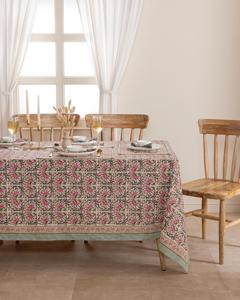 Tovaglia di Lusso Artigianale Best-Seller, Tovaglia con Stampa Floreale Vintage in Cotone <span class=keywords><strong>per</strong></span> la Casa - Product Image 5